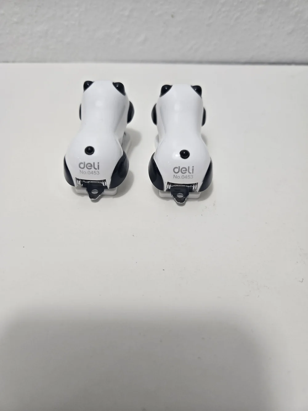 Panda Mini Staplers - Cute Black & White Desk Set (Pair)